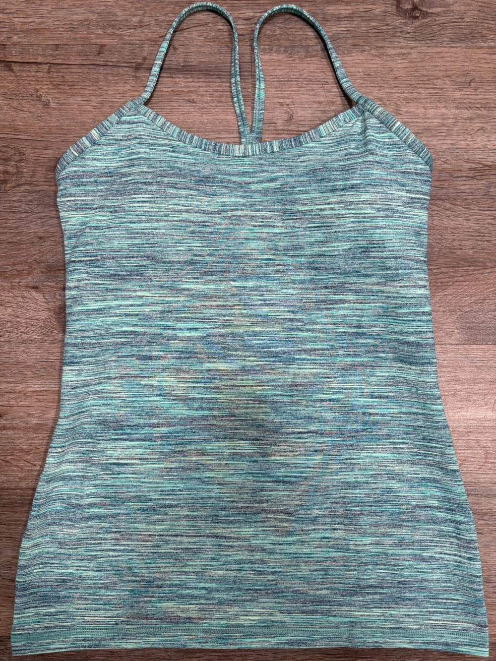 lululemon athletica Heathered Mint Green Strappy Tank